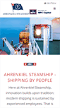 Mobile Screenshot of ahrenkiel-steamship.com